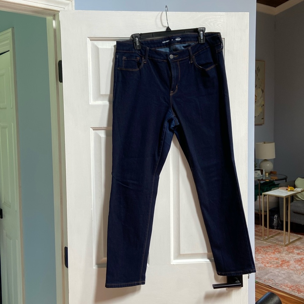 Gently worn dark blue straight fit jeans from Old Navy